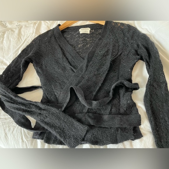 Anthropologie Meadow Rue Crochet Wrap Sweater, Size xs - Picture 2 of 7